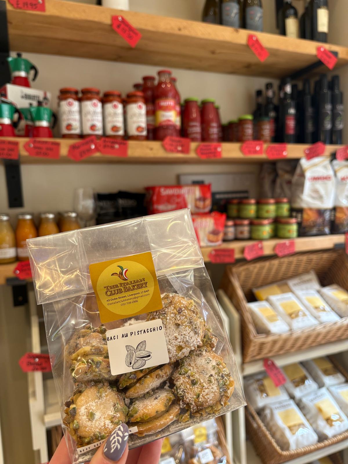Authentic Italian deli shelves
