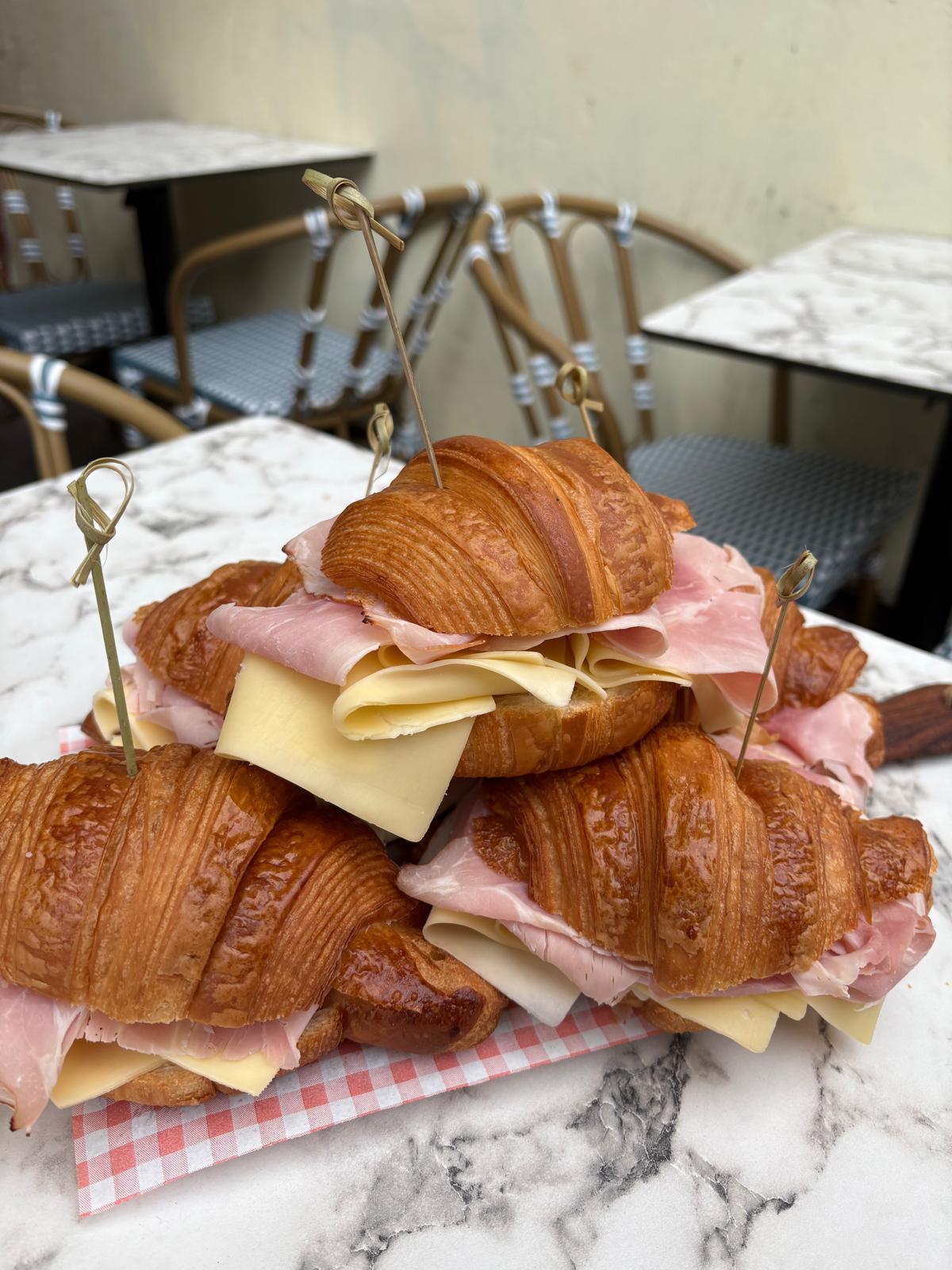 Croissant selection tied with ribbon