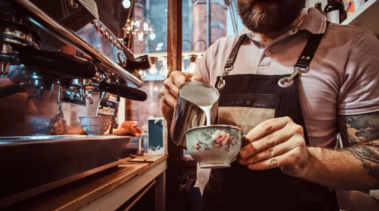 Cappuccino being poured
